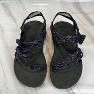 Chaco ZX2 Ecotread Dagger Berry & Navy Blue Athletic Strappy Sandal Women's Sz 8